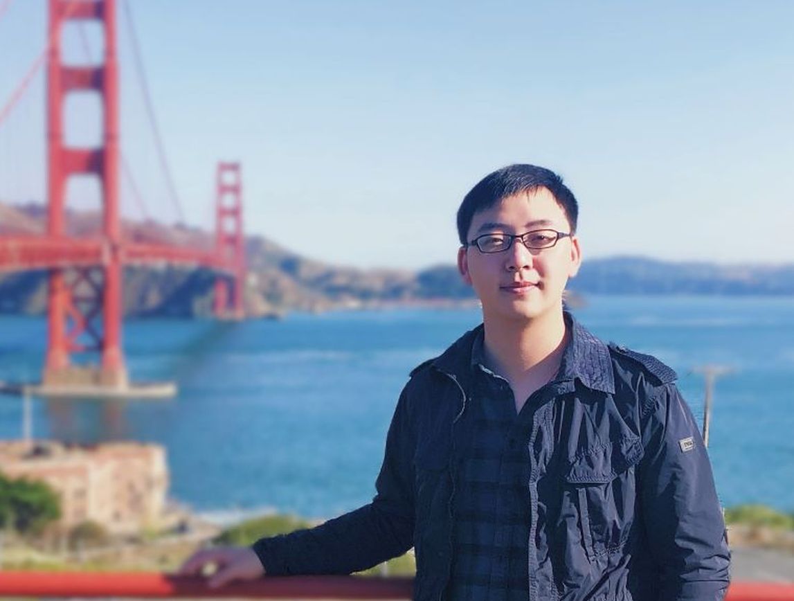 Haotian Zhang at the Golden Gate Bridge